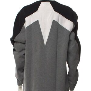 Neil  Barrett Grey and Black Long Sleeve Shirt